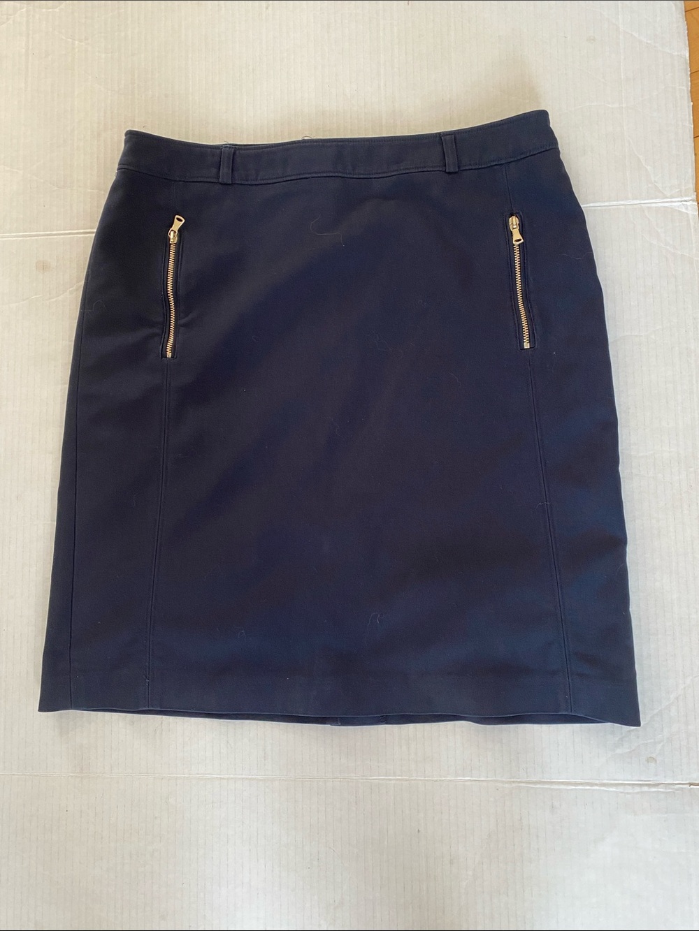 Contemporaine Simons fully lined Navy Blue  A-Line Skirt Size 6